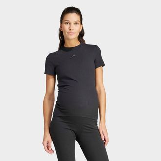 adidas T-Shirt ADIDAS SPORTSWEAR W MATERNITY TEE, Damen, Gr. XXL, schwarz, Obermaterial: 45% Baumwolle, 45% Viskose, 10% Elasthan, Shirts T-Shirt