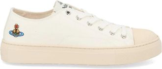 Vivienne Westwood Lage Plimsoll Sneakers - Dames - Sneakers - Wit - 41 EU - Katoen - Schoenen