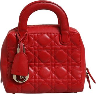Dior Small Dior Toujours Bag Black Macrocannage Womens Calfskin (Pre-Owned)