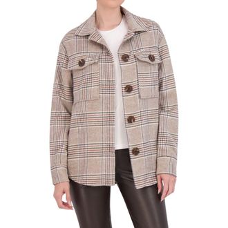Ookie & Lala Plaid Shacket in Camel Plaid at Nordstrom Rack, Size X-Large