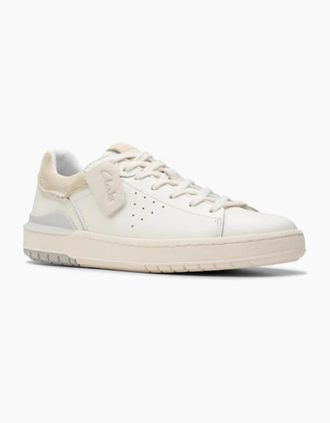 Clarks Mens Clarks Courtlite2 Run in White leather - Size: 10/AAA/G