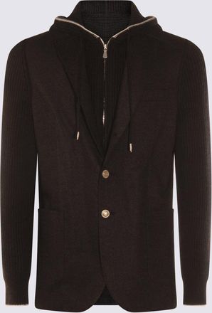 Eleventy Jackets Blacks And Greys-Uomo