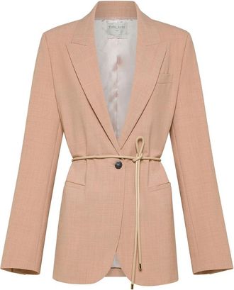 Forte_Forte My Jacket - Dames - Blazers - Roze - S - Wol - Jassen