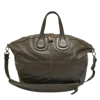 Givenchy Pre-owned Nightingale Handtas - Dames - Pre-owned - Groen - Maat: ONE Size Leer