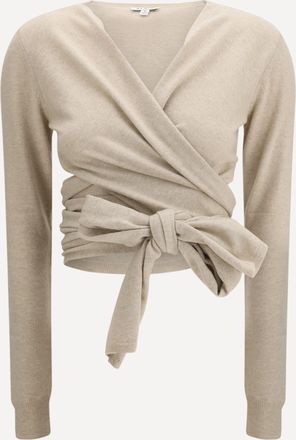 Alaia Top wrap a maniche lunghe Woman 36