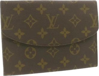 Louis Vuitton Pre-owned Canvas Clutch - Dames - Vintage Accessoires - Bruin - ONE Size - Vintage
