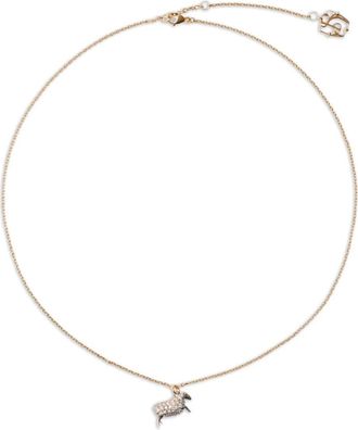 Burberry Schakelhalsketting met schaap bedel - GOLD / SILVER / CLE