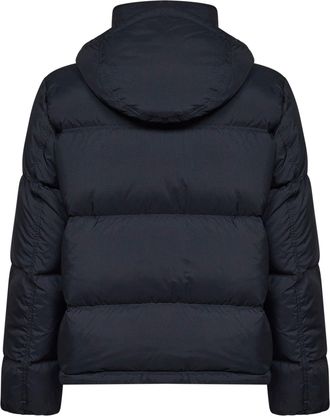 Stone Island Mens Hooded Down Jacket Cordura Black Polyamide Padded &