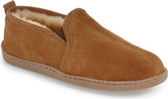 Minnetonka Genuine Shearling Lined Slipper in Golden Tan at Nordstrom, Size 10