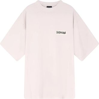 Balenciaga Masking Tape T-shirt Medium Fit - Heren - T-shirts - Wit - XL - Katoen - Tops