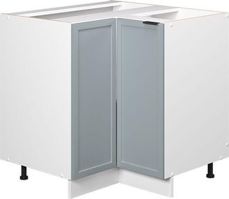 Vicco Armario De Esquina Fame-line, Azul Claro-gris, 80.5 Cm Sin Encimera