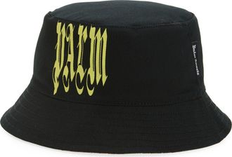 Palm Angels Logo Bucket Hat in Black at Nordstrom Rack