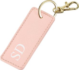 Generic Personalised Initials Monogram Keyring Bag Charm Keychain (Soft Pink)