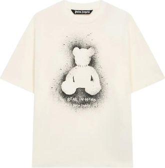 Palm Angels T-shirt met print - Beige