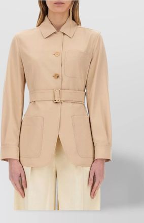 Max Mara waist belt jacket collared neck
