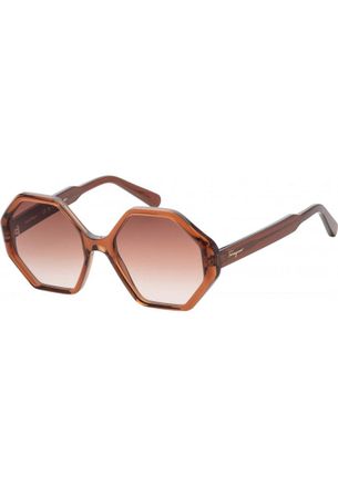 Ferragamo Womens SF1070S-210 SF1070S 55 210 Fashion Sunglasses - Brown - One Size
