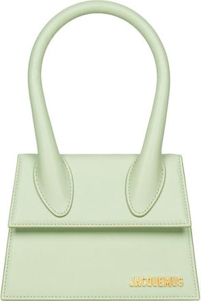 Jacquemus Le Chiquito Moyen Leather Top Handle Bag in Light Green at Nordstrom