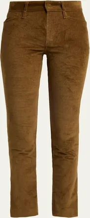 Tom Ford Velvet Slim-Leg Ankle Trousers