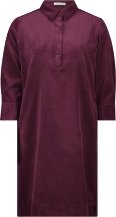 Betty & Co Kleedjes, Dames, Paars, M, Casual jurk met kraag