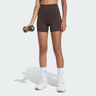adidas Womens adidas 3 Stripes Studio All Me Booty Short Leggings