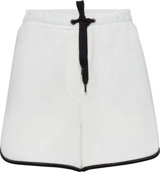 Brunello Cucinelli drawstring track shorts - women - Cotton - 50 - White