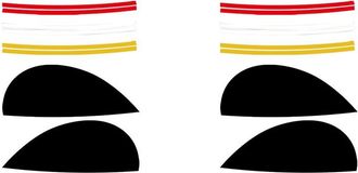 OEM Pegatinas Para Cejas, P&aacute;rpados Y Pesta&ntilde;as Para Los Faros Delanteros De Los Coches Cooper F54, F55, F56, F57, R55 Y R56