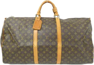 Louis Vuitton Monogram Marron Coated Canvas Boston Bag (Pre-Owned)