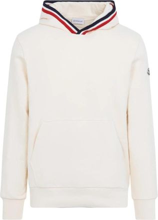 Moncler Hoodie Sweater - Heren - Hoodies - Wit - L - Katoen - Hoodies & sweatvesten