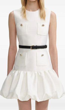 Self Portrait Mouwloze mini-jurk - Wit