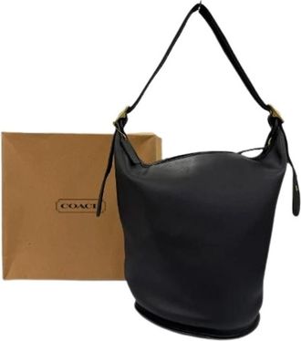 Coach Pre-owned Leren Bucket Bag - Dames - Vintage Tas - Zwart - ONE Size - Leer - Vintage