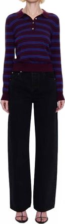 Pistola Denim Tate High Rise Bowed Wide Leg Jeans In Midnight Hr