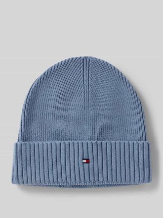 Tommy Hilfiger Beanie aus Baumwoll-Kaschmir-Mix in Rauchblau, Gr&ouml;&szlig;e 1