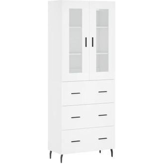 vidaXL Vidaxl - Highboard White 69.5x34x180 cm Engineered Wood