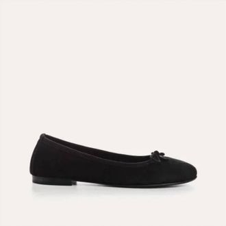 Reqins Womens Carmen Peau Flats In Noir