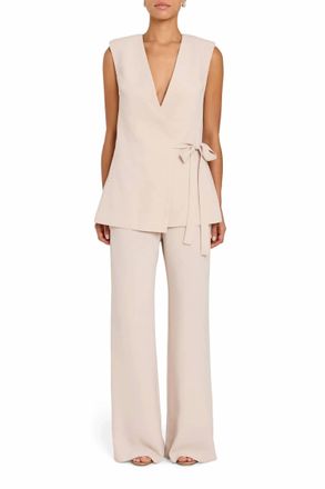 Amanda Uprichard Halcyon Sleeveless Vest In Bone
