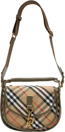 Burberry LL Small B Clip Messenger Crossbody - Dames - Schoudertassen - Veelkleurig - ONE Size - Katoen - Tassen