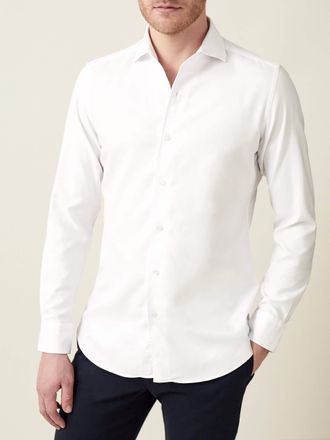 Luca Faloni White Cotton (Oxford) Classic Shirt