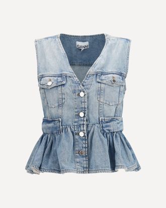 Ganni Lightweight denim Vest Female 38