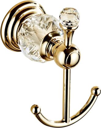 OEM Ganchos Para Albornoces Y Toallero Dorados, Accesorios De Ba&ntilde;o De Cristal Dorado