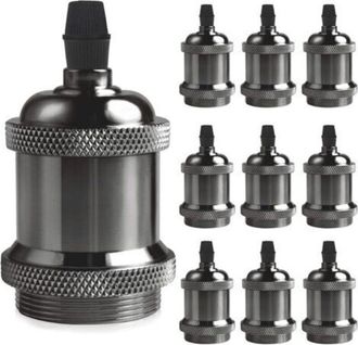OEM Z&oacute;calo S&oacute;lido Vintage E27, Z&oacute;calo De Cer&aacute;mica De Aluminio, Adaptador De Z&oacute;calo De Bombilla Con Tornillo Edison, L&aacute;mpara De Pared, Mesa, Piso O Techo D