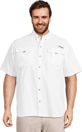 Columbia Bahamatm II Short Sleeve Shirt Mens Short Sleeve Button Up White 1 : 2XL, Mesh/Nylon/Polyester