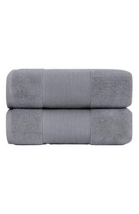 Modern Threads Air Cloud Oversized Bath Sheet - Set of 2 - White in Charcoal at Nordstrom Rack