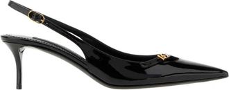 Dolce & Gabbana Pumps met spitse neus en gesloten hiel - Dames - Pumps - Zwart - 37 EU - Leer - Schoenen