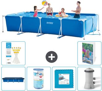 Intex Piscina Con Estructura Rectangular - 450x220x84 Cm - 7-piezas S146
