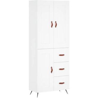 vidaXL Highboard White 69.5x34x180 cm Engineered Wood vidaXL