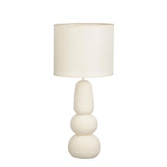 MiCa Decorations L&aacute;mpara de mesa menko nata h84xb38xl38cm
