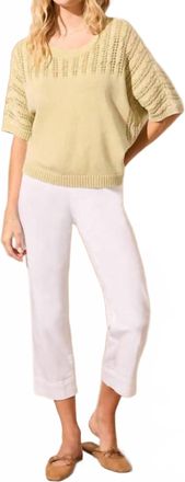 Tribal Fancy Stitch Sweater In Starfruit