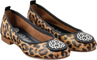 Brighton Womens Aleta Ballerina Flats In Leopard Print
