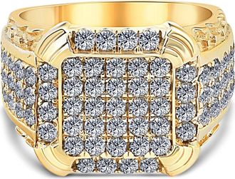 Pompeii3 2 1/4Ct Diamond Mens Ring in 10k Yellow Gold