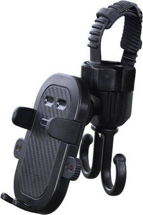 OEM Organizador Para Cochecito - Ganchos Para Tel&eacute;fono - Soporte Para Compras - Funci&oacute;n 2 En 1 - Ajustable - Negro